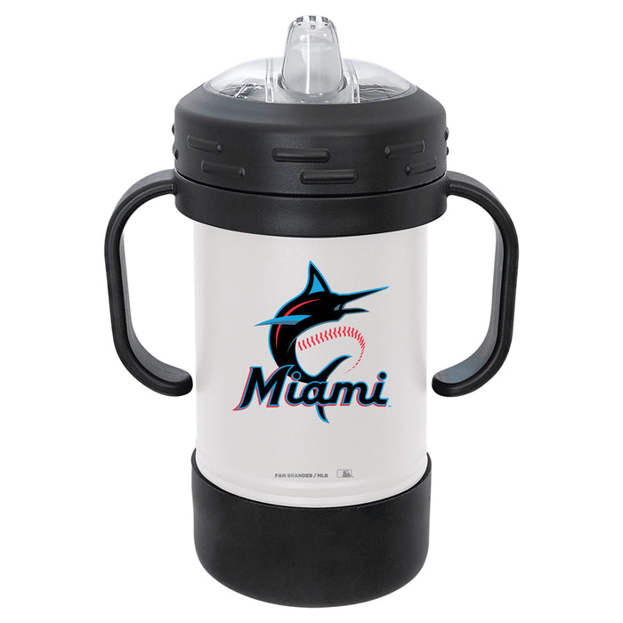 Fan Brander Sippy Cup Tumbler with Miami Marlins Logos