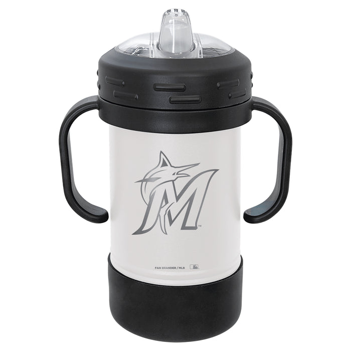 Fan Brander Sippy Cup Tumbler with Miami Marlins Logos