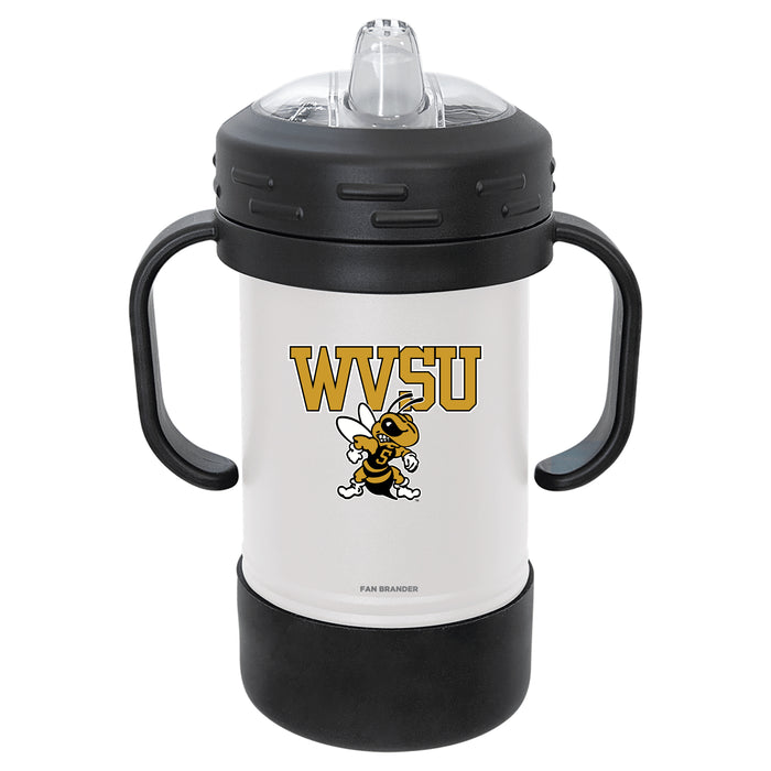 Fan Brander Sippy Cup Tumbler with West Virginia State Univ Yellow Jackets Logos