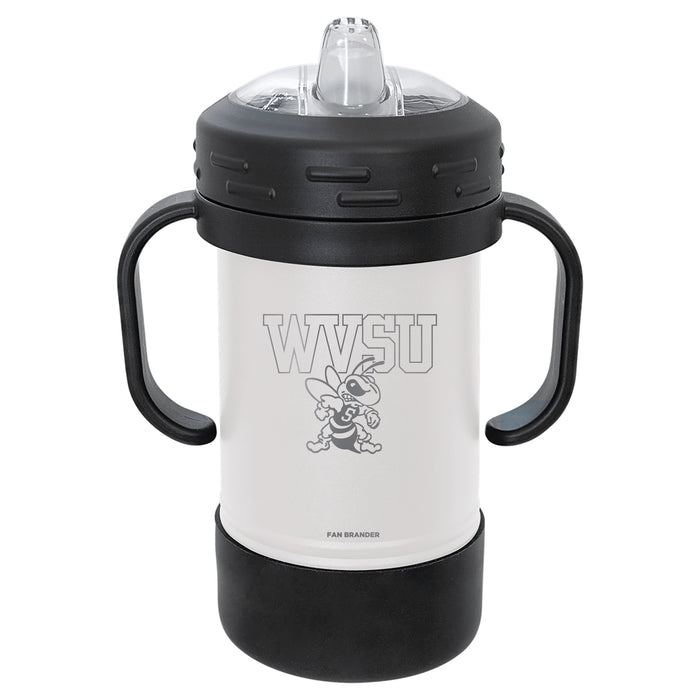 Fan Brander Sippy Cup Tumbler with West Virginia State Univ Yellow Jackets Logos