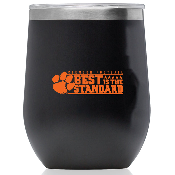 Corkcicle Stemless Wine Glass with Clemson Tigers Best Standard