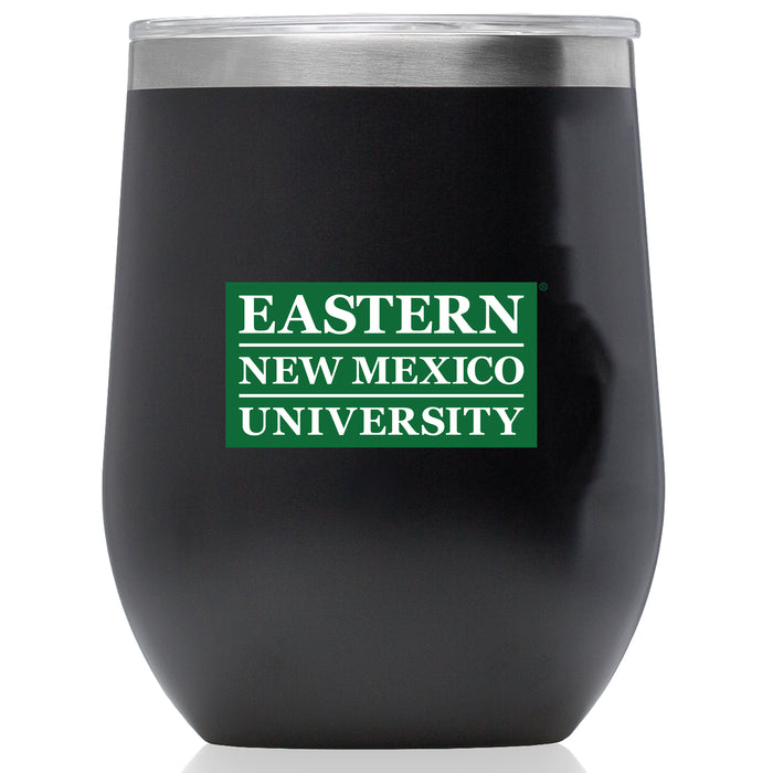 Corkcicle Stemless Wine Glass with Eastern New Mexico Greyhounds Primary Logo