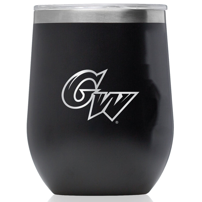 Corkcicle Stemless Wine Glass with George Washington Revolutionaries Etched Primary Logo