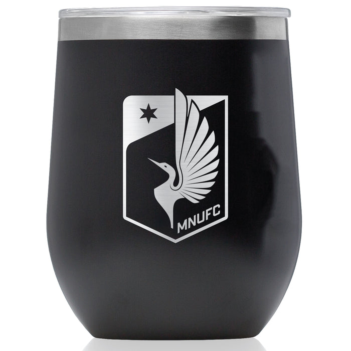 Corkcicle Stemless Wine Glass with Minnesota United FC Etched Primary Logo