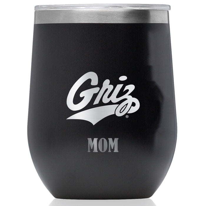 Corkcicle Stemless Wine Glass with Montana Grizzlies Mom Primary Logo
