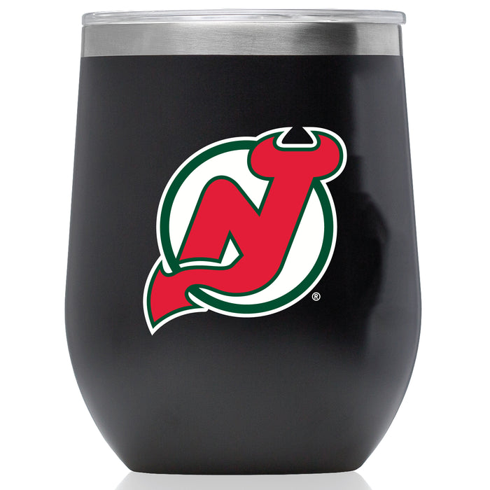 Corkcicle Stemless Wine Glass with New Jersey Devils Secondary Logo