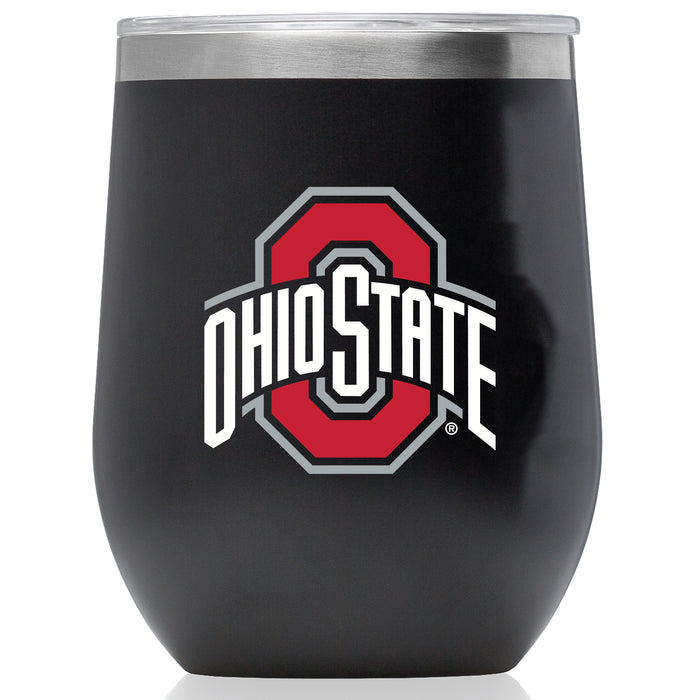 Corkcicle Stemless Wine Glass with Ohio State Buckeyes Primary Logo