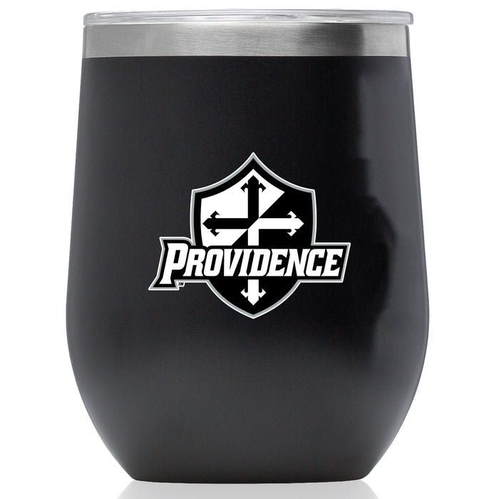 Corkcicle Stemless Wine Glass with Providence Friars Friars Shield