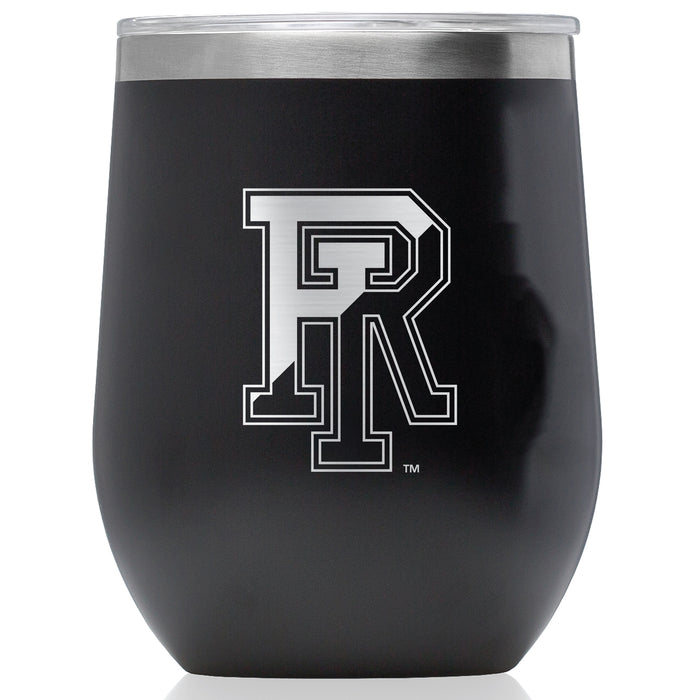 Corkcicle Stemless Wine Glass with Rhode Island Rams Etched Primary Logo