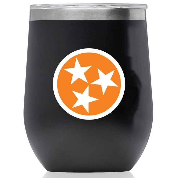 Corkcicle Stemless Wine Glass with Tennessee Vols Tennessee Triple Star