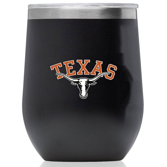 Corkcicle Stemless Wine Glass with Texas Longhorns  Secondary Logo