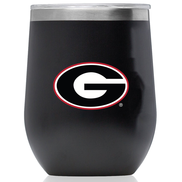 Corkcicle Stemless Wine Glass with Georgia Bulldogs Primary Logo