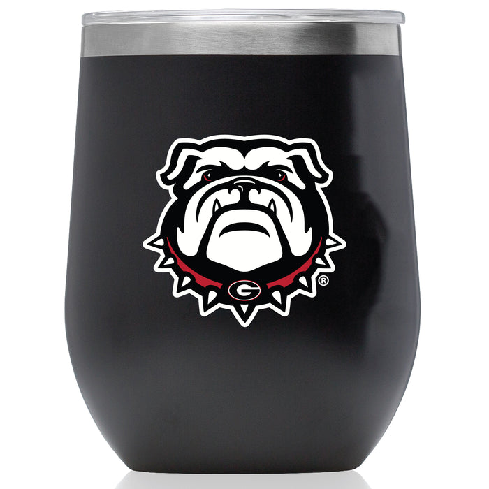 Corkcicle Stemless Wine Glass with Georgia Bulldogs Secondary Logo