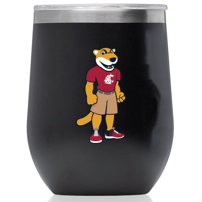 Corkcicle Stemless Wine Glass with Washington State Cougars Secondary Logo