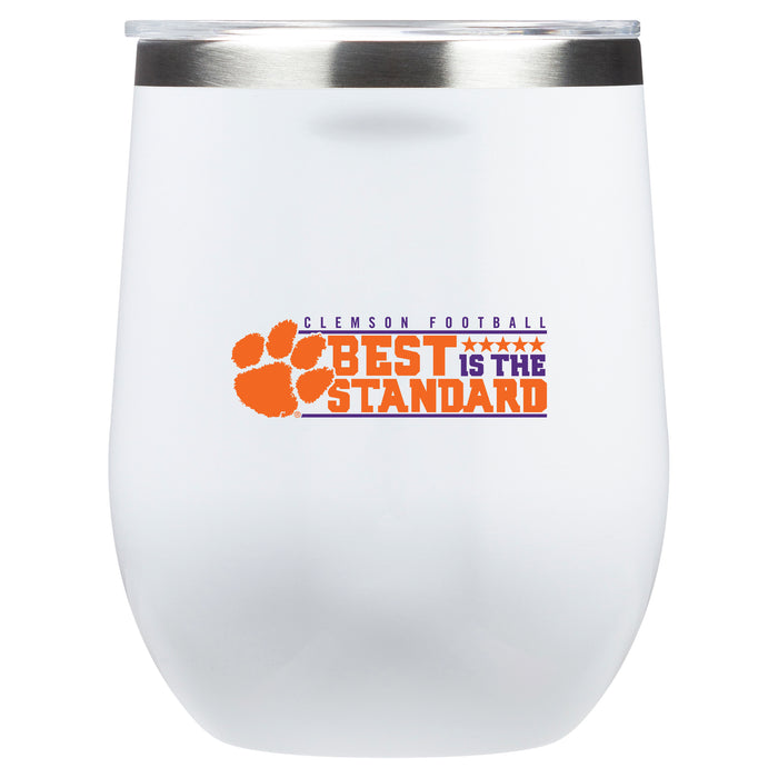 Corkcicle Stemless Wine Glass with Clemson Tigers Best Standard