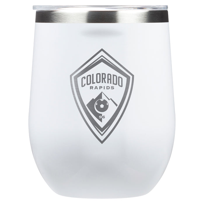Corkcicle Stemless Wine Glass with Colorado Rapids Etched Primary Logo