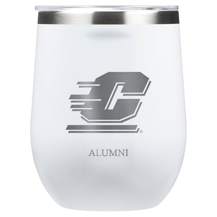 Corkcicle Stemless Wine Glass with Central Michigan Chippewas Etched Alumni with Primary Logo