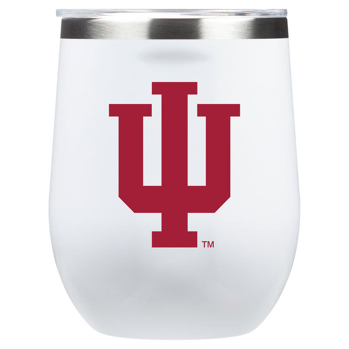 Corkcicle Stemless Wine Glass with Indiana Hoosiers Primary Logo