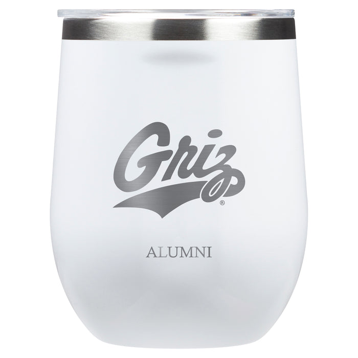 Corkcicle Stemless Wine Glass with Montana Grizzlies Alumni Primary Logo