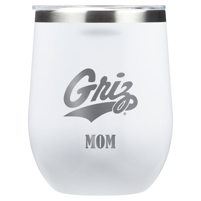 Corkcicle Stemless Wine Glass with Montana Grizzlies Mom Primary Logo