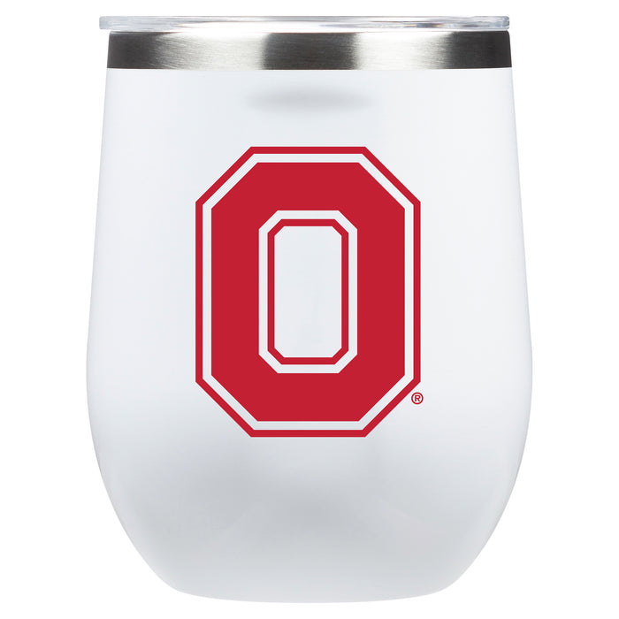 Corkcicle Stemless Wine Glass with Ohio State Buckeyes Secondary Logo