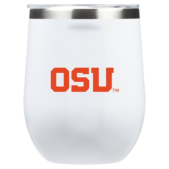 Corkcicle Stemless Wine Glass with Oregon State Beavers Secondary Logo