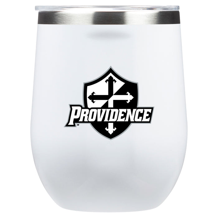 Corkcicle Stemless Wine Glass with Providence Friars Friars Shield