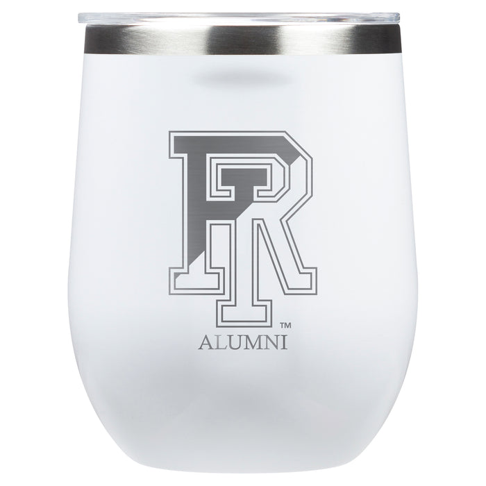 Corkcicle Stemless Wine Glass with Rhode Island Rams Alumni Primary Logo