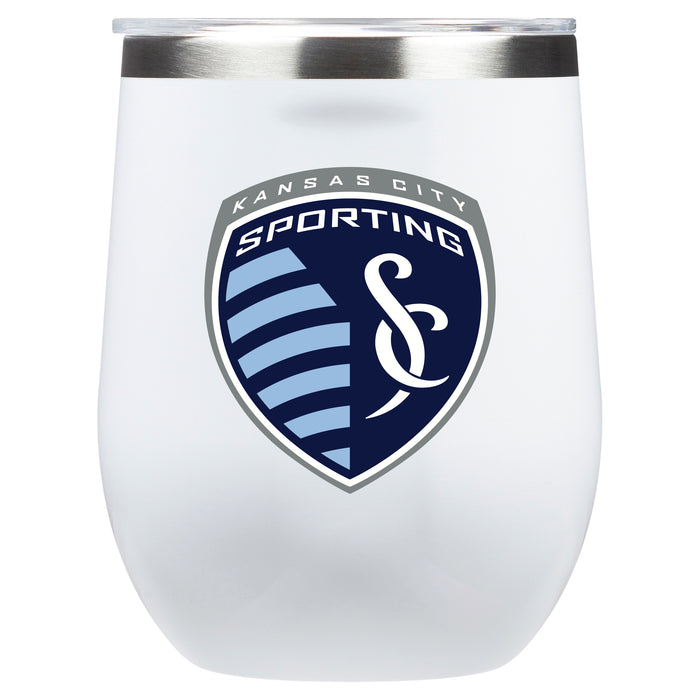 Corkcicle Stemless Wine Glass with Sporting Kansas City Primary Logo