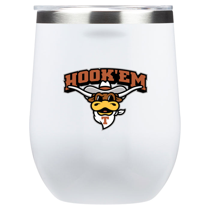 Corkcicle Stemless Wine Glass with Texas Longhorns  Hook EM