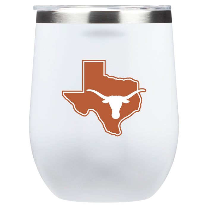 Corkcicle Stemless Wine Glass with Texas Longhorns  State Design