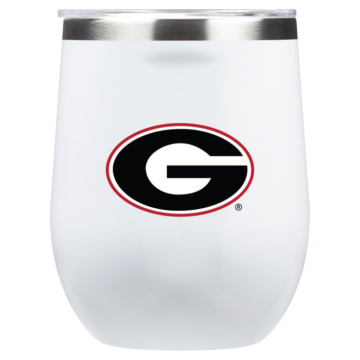 Corkcicle Stemless Wine Glass with Georgia Bulldogs Primary Logo