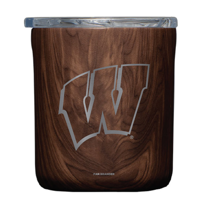 Corkcicle Insulated Buzz Cup Wisconsin Badgers Etched Primary Logo