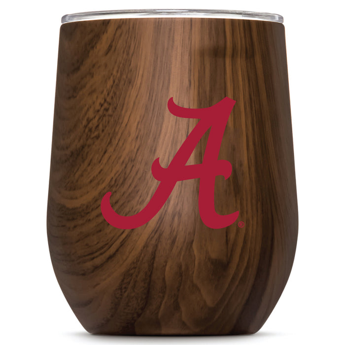 Corkcicle Stemless Wine Glass with Alabama Crimson Tide Alabama A