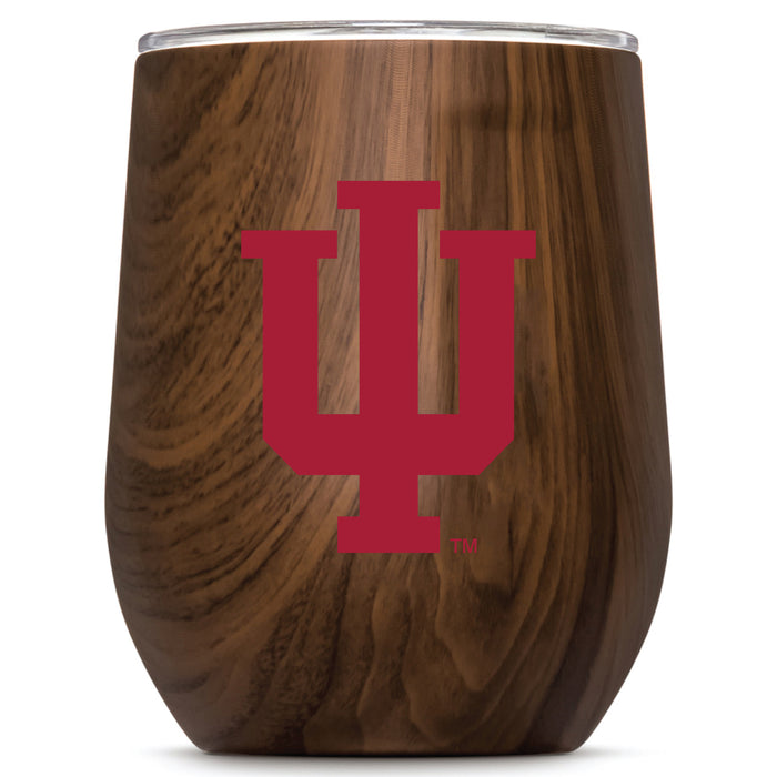 Corkcicle Stemless Wine Glass with Indiana Hoosiers Primary Logo