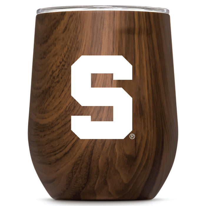 Corkcicle Stemless Wine Glass with Michigan State Spartans Block S