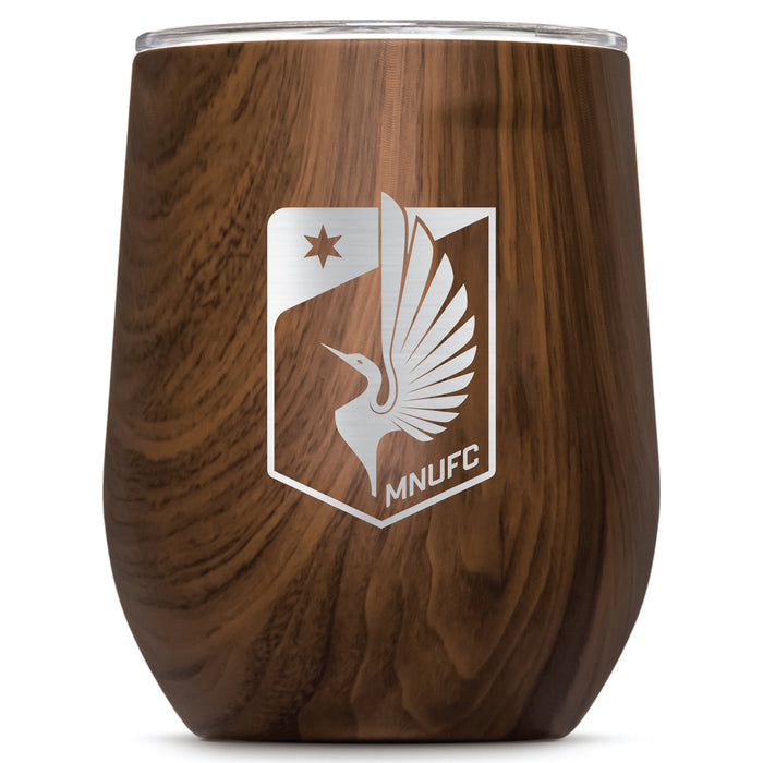 Corkcicle Stemless Wine Glass with Minnesota United FC Etched Primary Logo