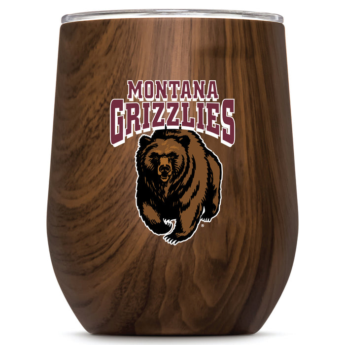 Corkcicle Stemless Wine Glass with Montana Grizzlies Primary Logo