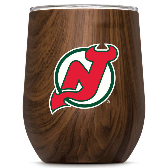 Corkcicle Stemless Wine Glass with New Jersey Devils Secondary Logo