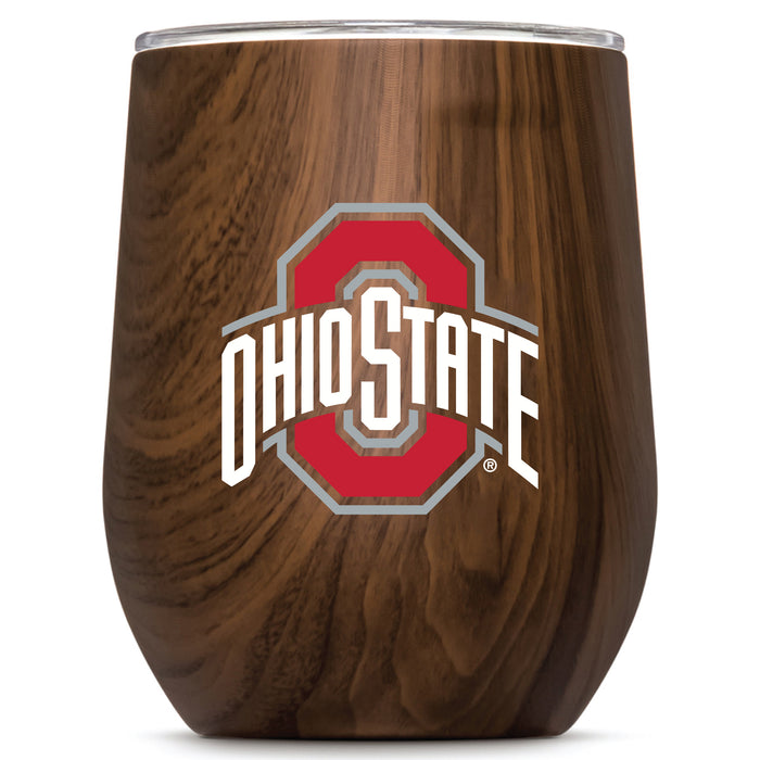 Corkcicle Stemless Wine Glass with Ohio State Buckeyes Primary Logo