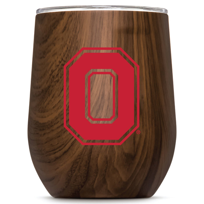 Corkcicle Stemless Wine Glass with Ohio State Buckeyes Secondary Logo