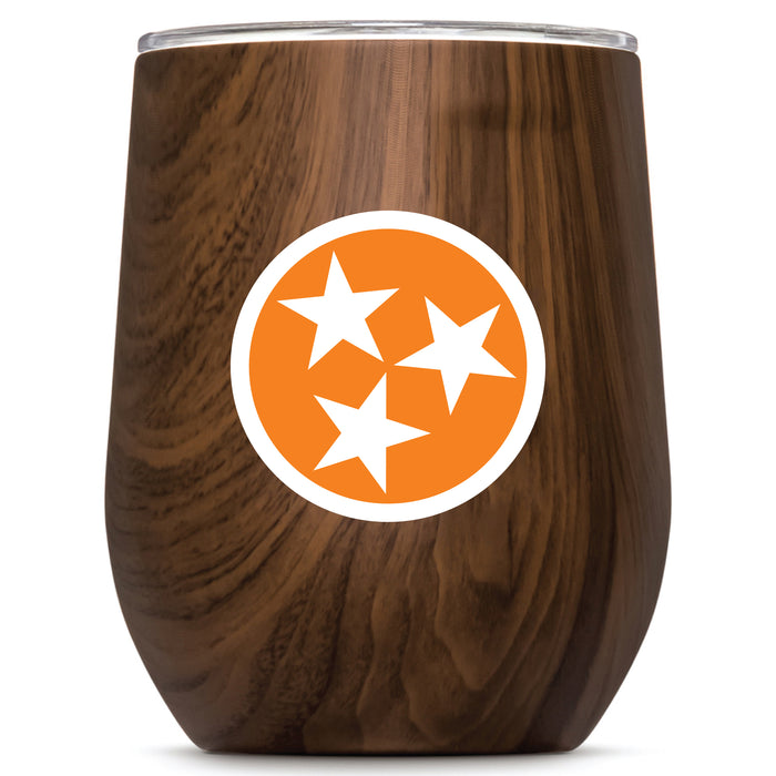 Corkcicle Stemless Wine Glass with Tennessee Vols Tennessee Triple Star