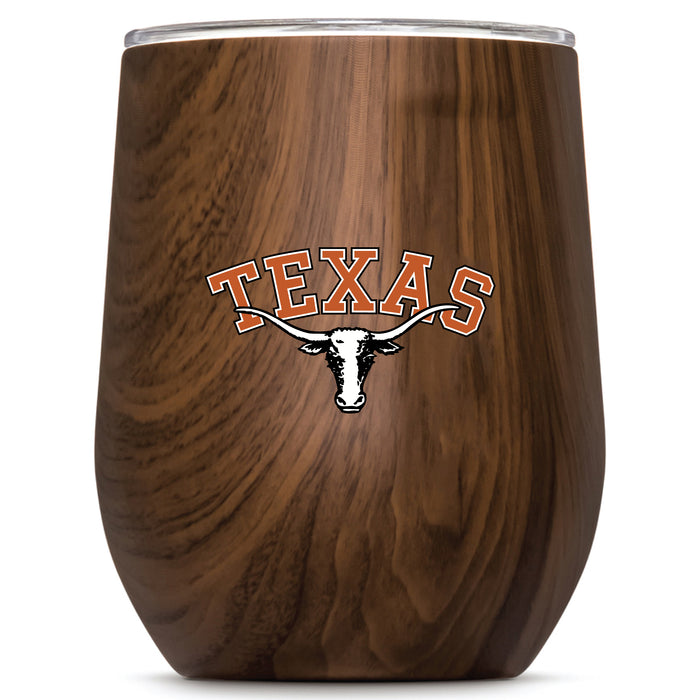 Corkcicle Stemless Wine Glass with Texas Longhorns  Secondary Logo