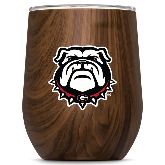 Corkcicle Stemless Wine Glass with Georgia Bulldogs Secondary Logo