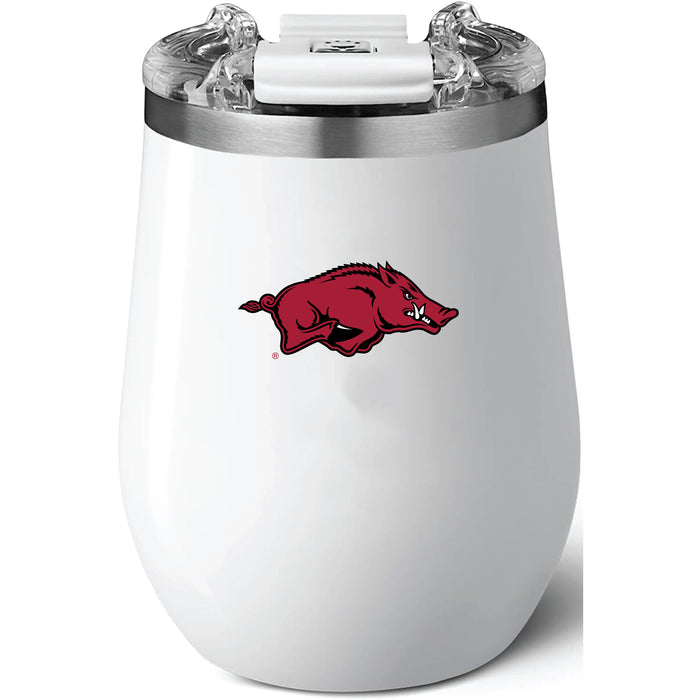 BruMate Uncork'd XL Wine Tumbler with Arkansas Razorbacks Primary Logo