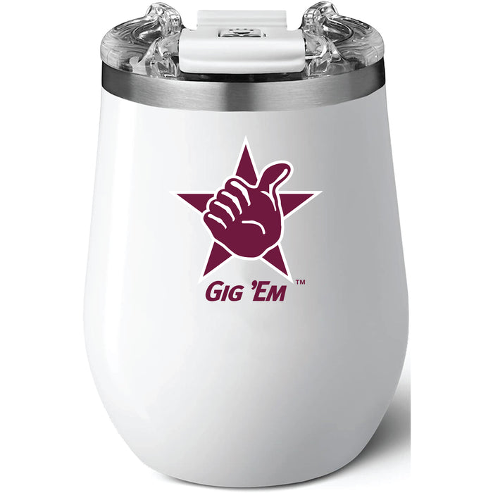 BruMate Uncork'd XL Wine Tumbler with Texas A&M Aggies Texas A&M Gig Em