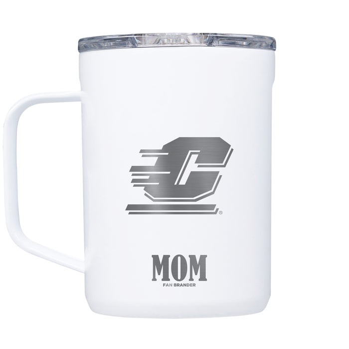 Corkcicle Coffee Mug with Central Michigan Chippewas Etched Mom with Primary Logo