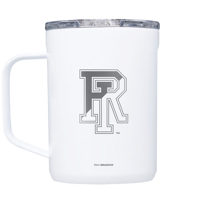 Corkcicle Coffee Mug with Rhode Island Rams Etched Primary Logo