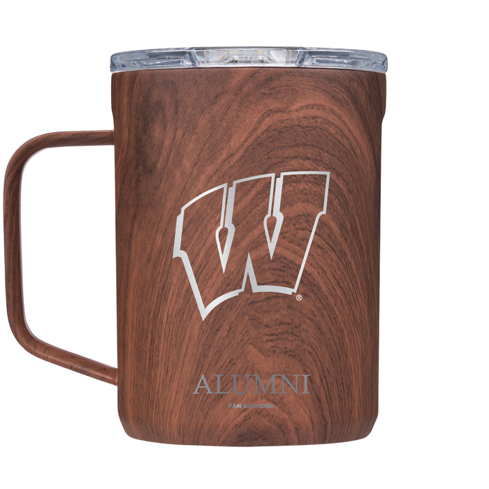 Corkcicle Coffee Mug with Wisconsin Badgers Alumni Primary Logo