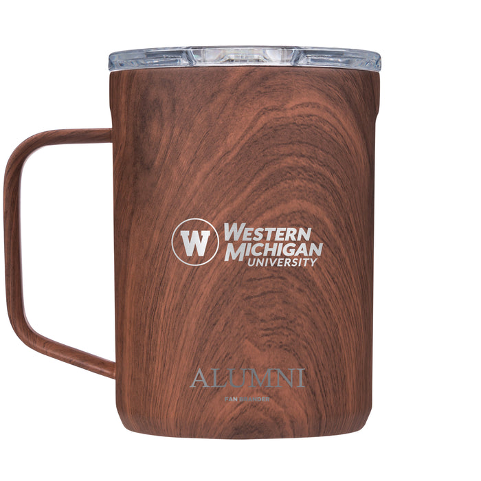 Corkcicle Coffee Mug with Western Michigan Broncos Etched Alumni with Primary Logo